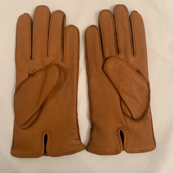 Club Monaco golden brown,leather gloves - Picture 2 of 7